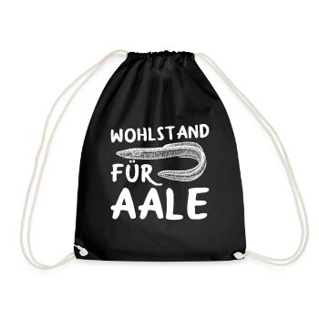Wohlstund für Aale - Turnbeutel - Schwarz - Vorne