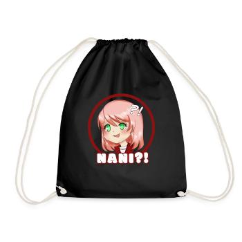 Anime Girl Saying Nani - Turnbeutel - Schwarz - Vorne