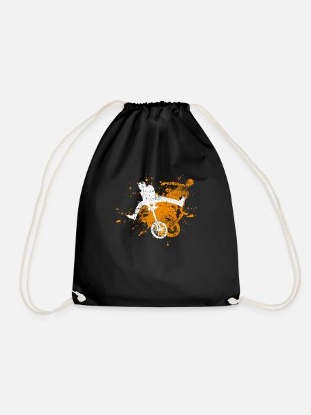 Unicycle - Drawstring Bag - black