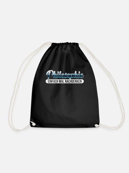 Philosophie Philosoph Philosophen Geschenk - Turnbeutel - Schwarz