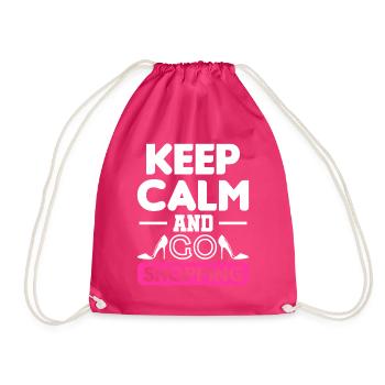 Shopping Shoppen Einkaufsbummel Geschenk - Turnbeutel - Fuchsia - Vorne