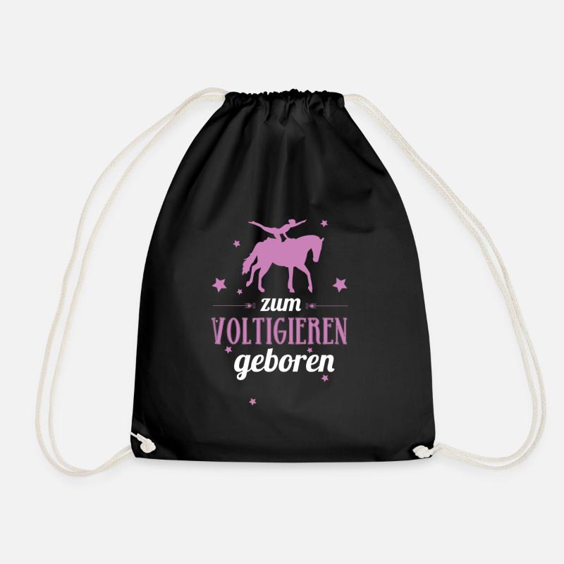 Voltigieren Voltigierpferd Volti Voltigier Geschen - Turnbeutel - Schwarz
