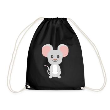 mouse - Drawstring Bag - black - Front