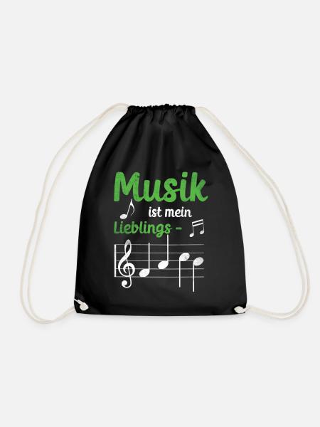 Musiklehrerin Musik ist mein Lieblingsfach - Turnbeutel - Schwarz