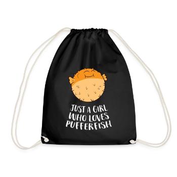 Seule une fille aime la pêche aux boules Plus drôle - Sac de sport léger - noir - Devant