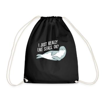 J’aime vraiment les phoques Ok - Sac de sport léger - noir - Devant