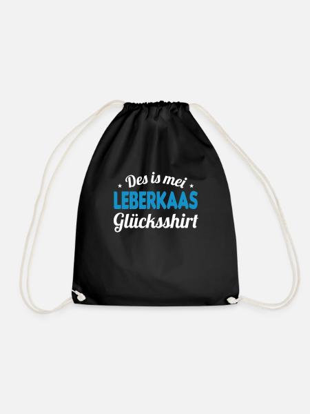 Leberkäs Leberkäse Leberkas Zefix Geschenk - Turnbeutel - Schwarz