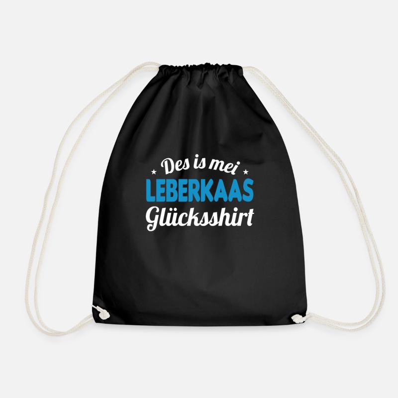 Leberkäs Leberkäse Leberkas Zefix Geschenk - Turnbeutel - Schwarz