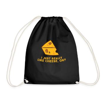 J’aime vraiment le fromage Funny cheese - Sac de sport léger - noir - Devant