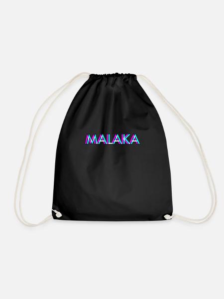 Malaka gift for Greeks Greek saying - Drawstring Bag - black