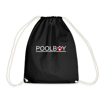 Poolboy Pool Boy Stolzer Polboy - Turnbeutel - Schwarz - Vorne
