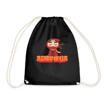 Admininja informaticien administrateur informatique - Sac de sport léger - noir - Devant