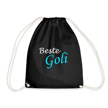 Beste Goli Firmgoli Geschenk Taufgoli - Turnbeutel - Schwarz - Vorne