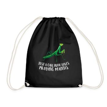 Just a Girl Who Loves Praying Mantis - Drawstring Bag - black - Front