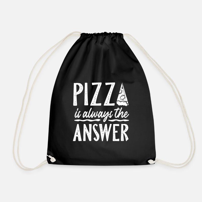 Pizza - Drawstring Bag - black