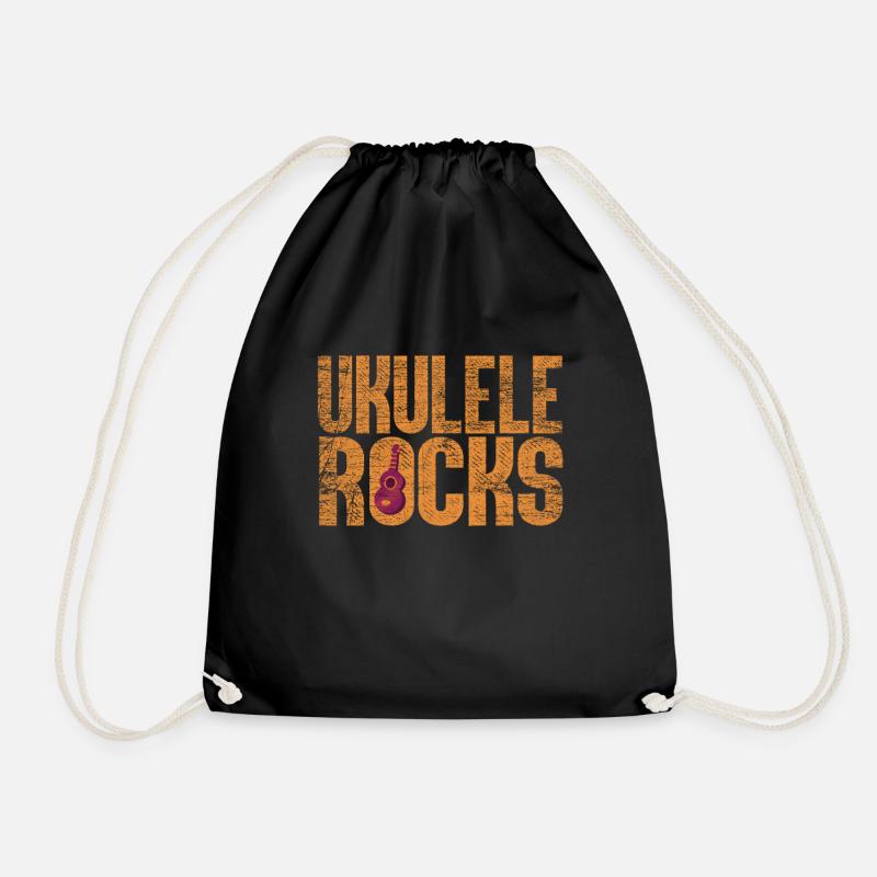 Ukulele Rocks - Turnbeutel - Schwarz