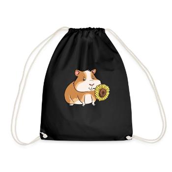 Cobaye cobaye fleur fleur rongeur - Sac de sport léger - noir - Devant