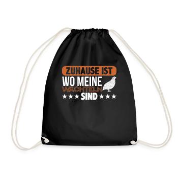 Wachtel - Turnbeutel - Schwarz - Vorne