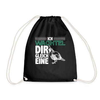 Wachtel - Turnbeutel - Schwarz - Vorne