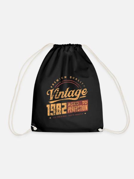 Birthday born in 1982 - Drawstring Bag - black