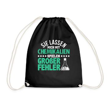 Chemiker - Turnbeutel - Schwarz - Vorne