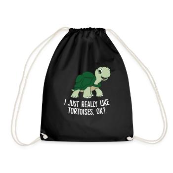 J’aime les tortues Tout simplement Ok - Sac de sport léger - noir - Devant