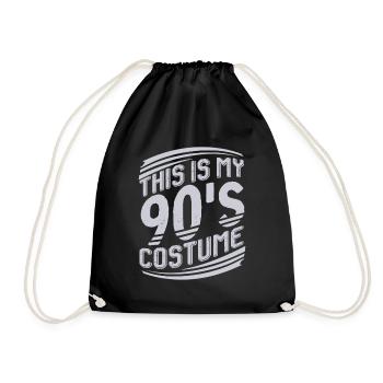 90s costume - Drawstring Bag - black - Front