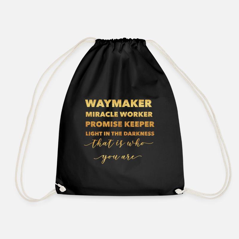 Waymaker & Christliche Kleidung - Turnbeutel - Schwarz