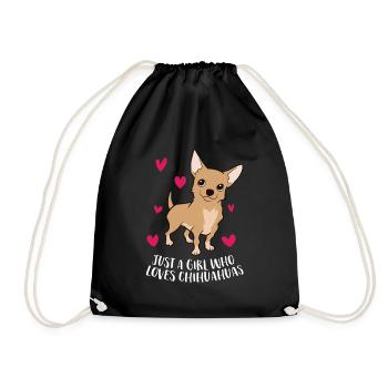Juste une fille Who Loves Chihuahuas Cute Chihuahua - Sac de sport léger - noir - Devant