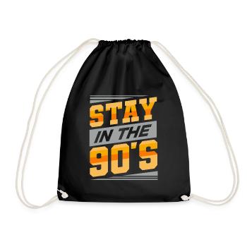 Vintage des années 90 - Sac de sport léger - noir - Devant