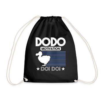 Dodo Dodos Extinct Ornithology - Drawstring Bag - black - Front