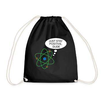 Proton Funny Science Chemistry Physics Nerd - Drawstring Bag - black - Front