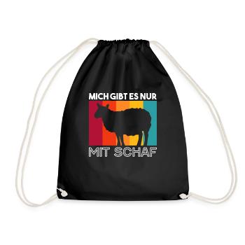 Schaf Schafe Landwirtschaft Geschenk - Turnbeutel - Schwarz - Vorne