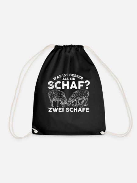 Landwirtschaft Schafe Schaf Geschenk - Turnbeutel - Schwarz