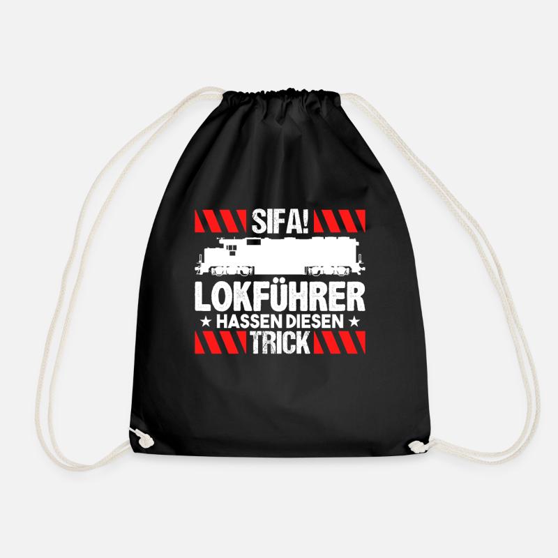 Lokführer Triebfahrzeugführer Lokomotive Sifa - Turnbeutel - Schwarz