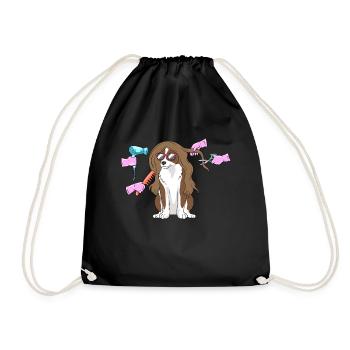 Hundefriseur Hundefrisör Hundefriseursalon Pet Gro - Turnbeutel - Schwarz - Vorne