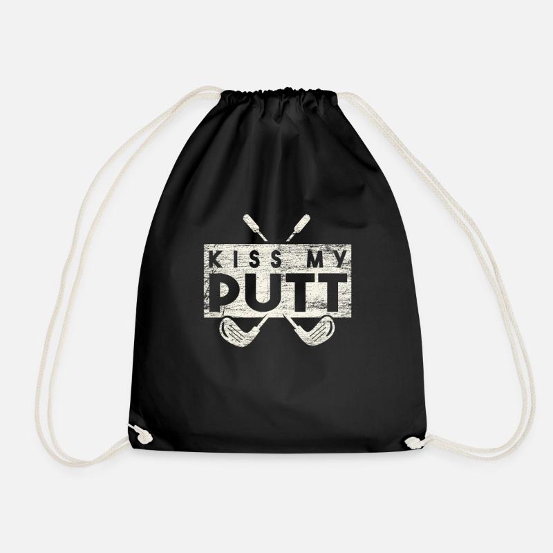 Golf golf clubs - Drawstring Bag - black