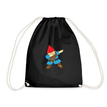 Garden Gnome - Dab, dabbing, dabbing, dancing - Drawstring Bag - black - Front