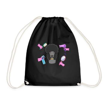 Dog Groomer Dog Groomer Pet Groomer - Drawstring Bag - black - Front