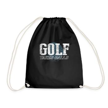 golf - Drawstring Bag - black - Front