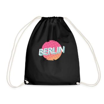 Vintage Berlin - Turnbeutel - Schwarz - Vorne