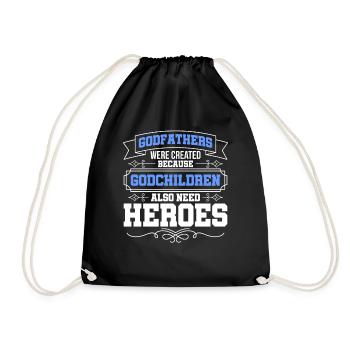 Baptism Godfather Godfather Godfather - Drawstring Bag - black - Front