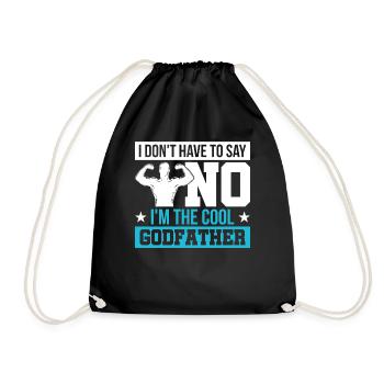 Godfather Godfather Baptism Godfather - Drawstring Bag - black - Front