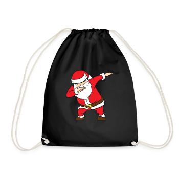 Christmas Santa Claus Dabbing Santa - Drawstring Bag - black - Front