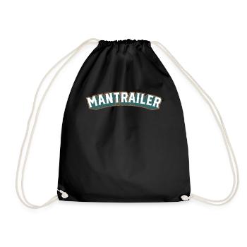 Mantrailing dog mantrailer rescue dog - Drawstring Bag - black - Front