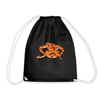 Corn Snake - Coiled up snake - Drawstring Bag - black - Front