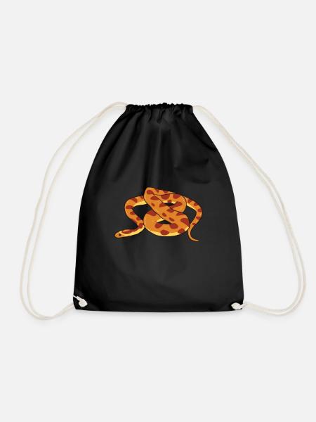 Corn Snake - Coiled up snake - Drawstring Bag - black