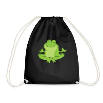 Grenouille de yoga Kambo Jungle Frog Medicine - Sac de sport léger - noir - Devant