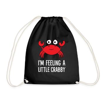 I'm Feeling A Little Crabby Cute Crabs - Drawstring Bag - black - Front