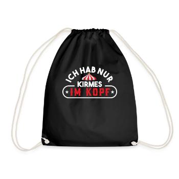 Schausteller Kirmes Rummel Achterbahn Geschenk - Turnbeutel - Schwarz - Vorne